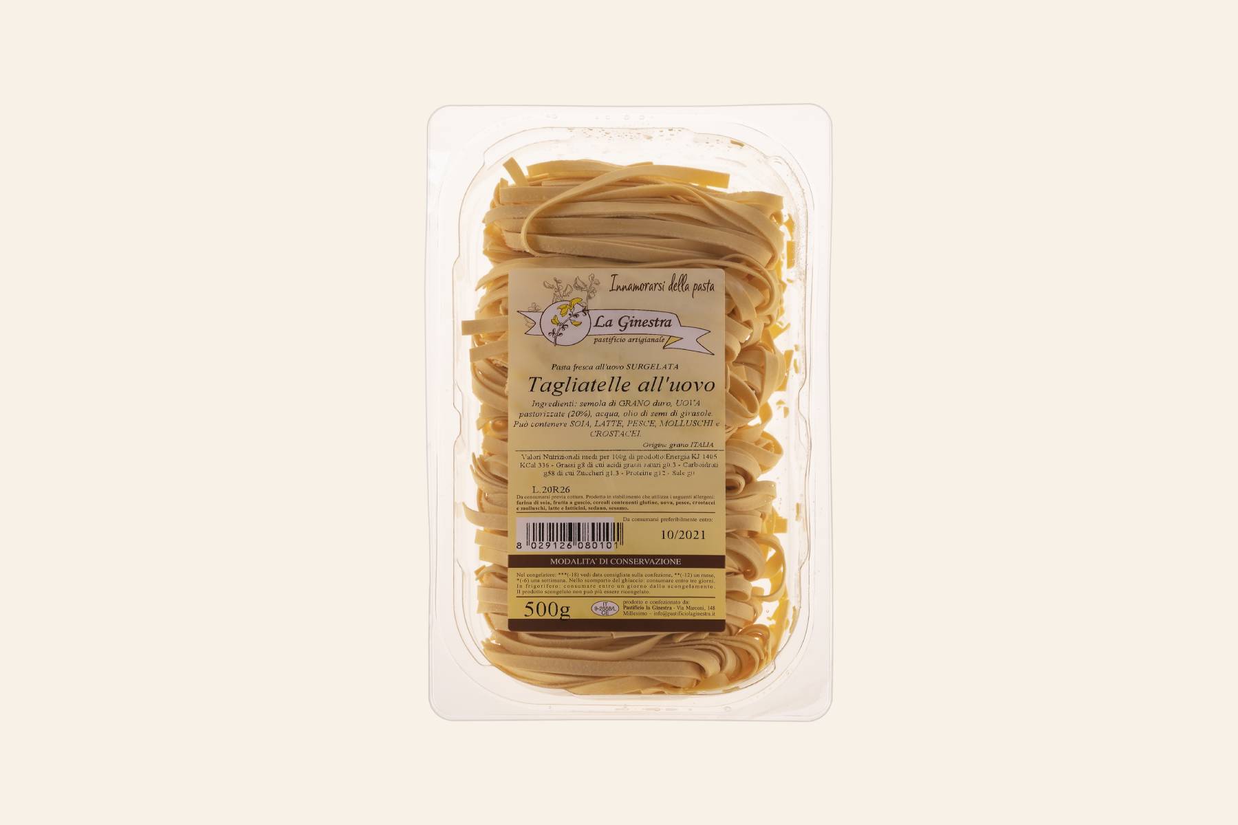Egg tagliatelle 2 Confezione Tagliatelle all'uovo Pastificio La Ginestra