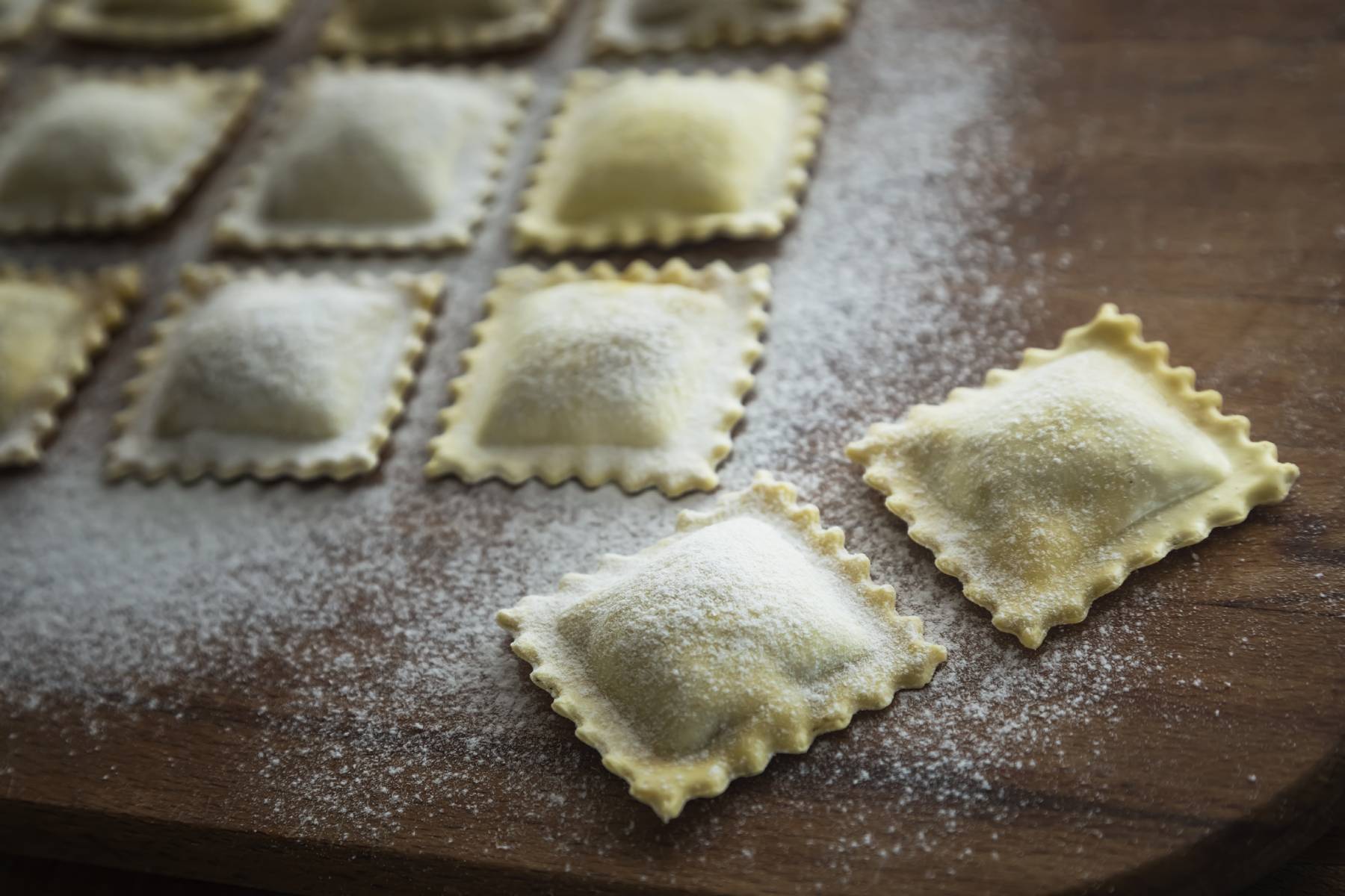 ravioloni baccalà e olive