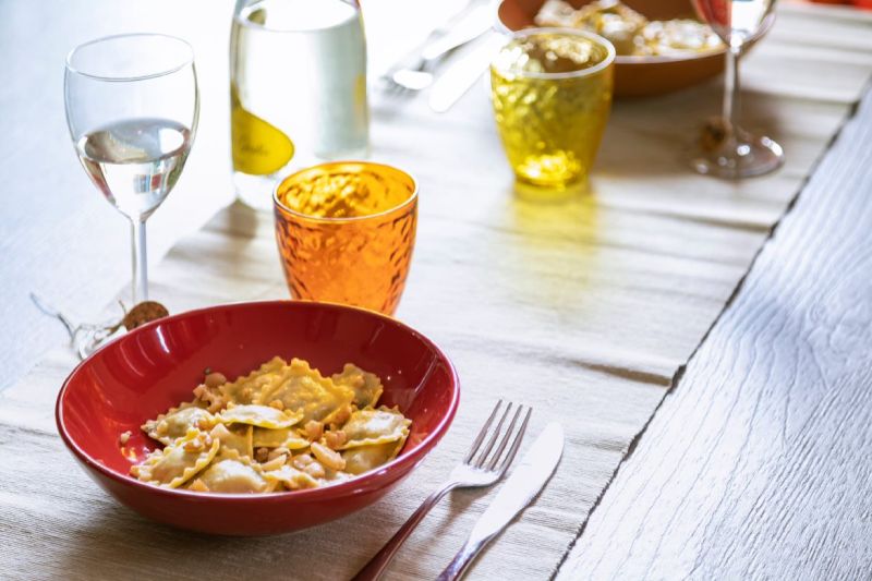 ravioli arrosto e verdure